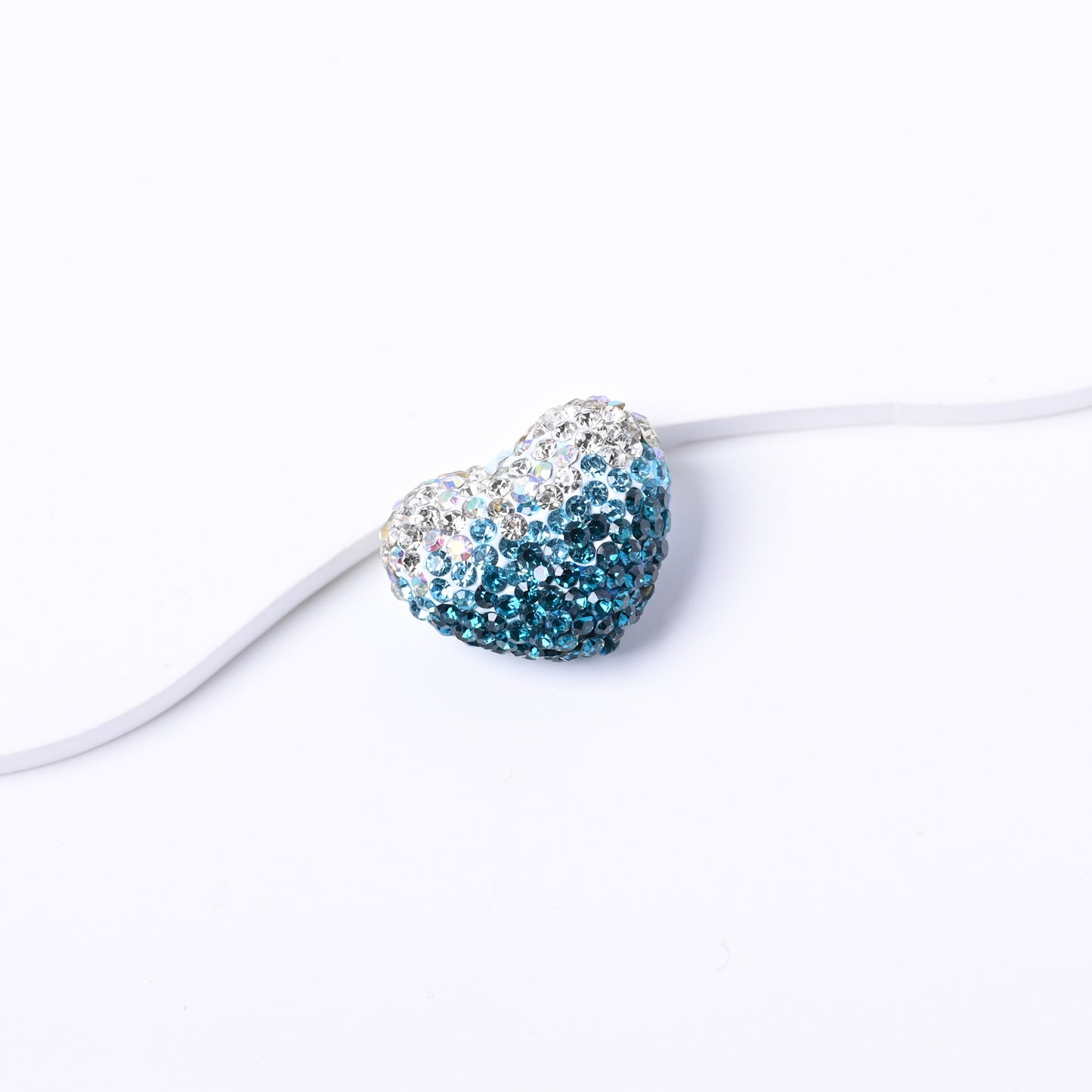 19X24MM Polymer Clay Heart-Shaped Diamond Ball Clay Beads