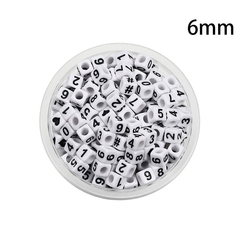 50 kinds Acrylic scattered beads English letters