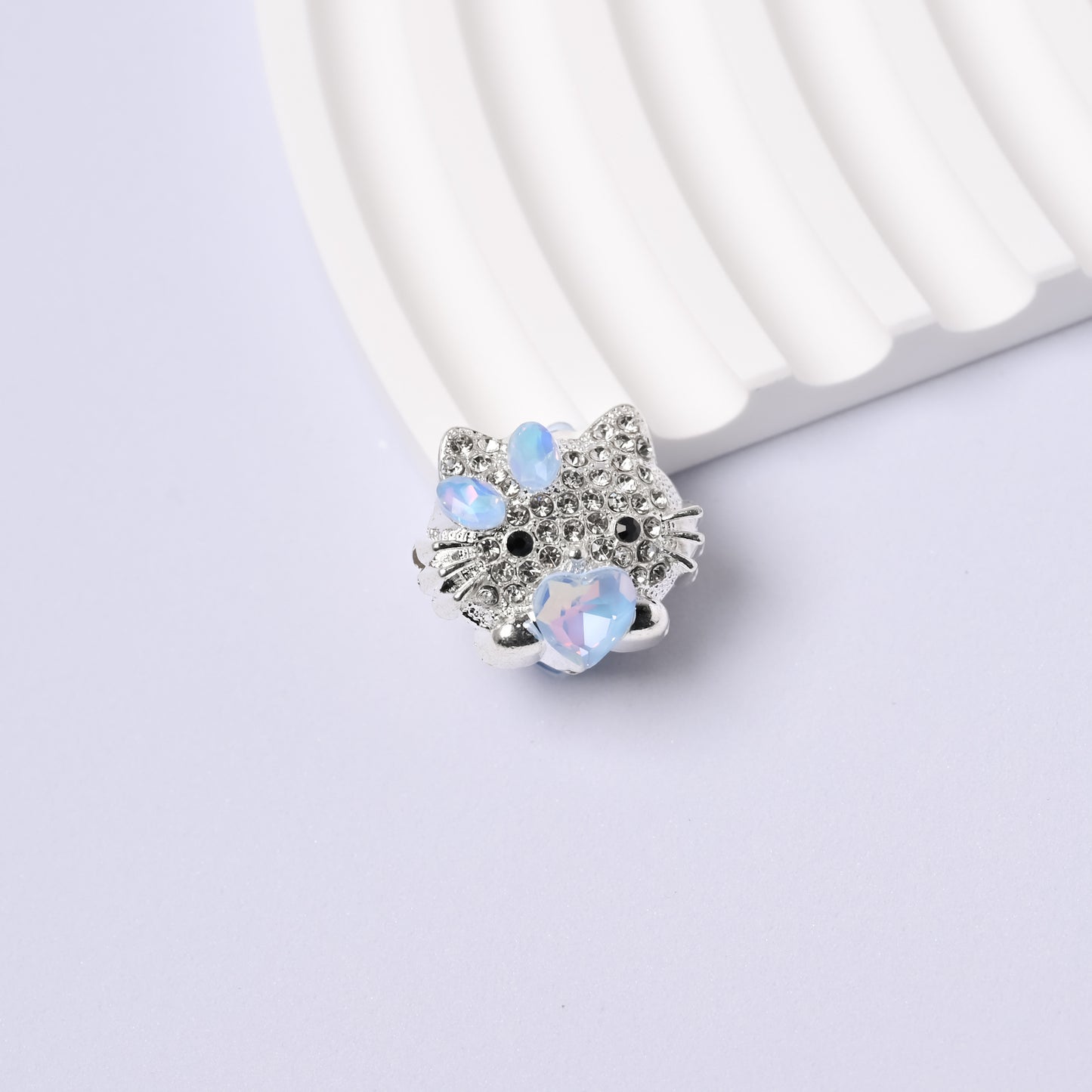 5 pcs Kitty Cat Bead with Straight Hole Fancy Beads