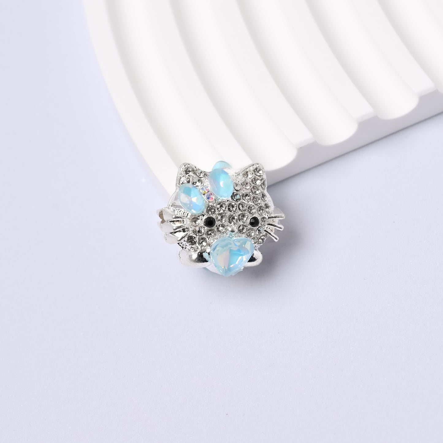 5 pcs Kitty Cat Bead with Straight Hole Fancy Beads