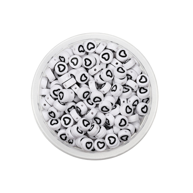 50 kinds Acrylic scattered beads English letters