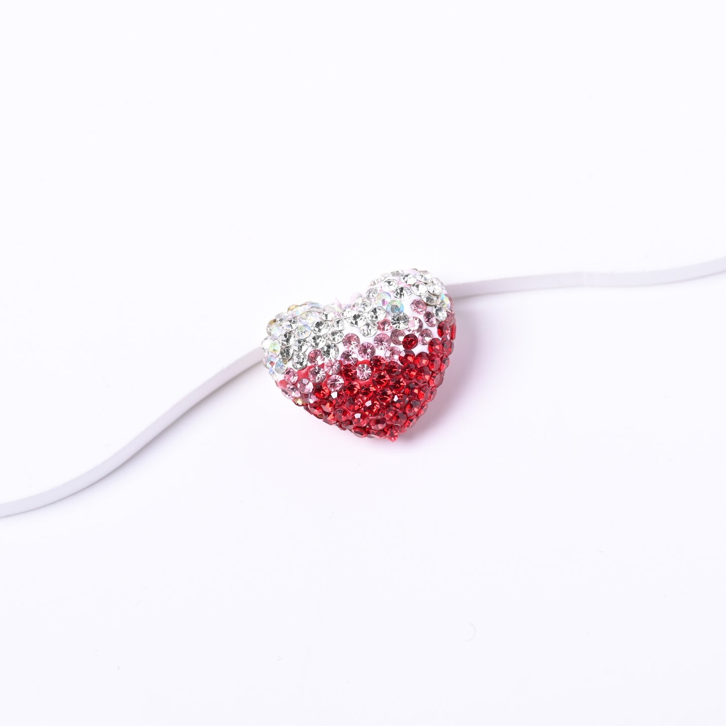 19X24MM Polymer Clay Heart-Shaped Diamond Ball Clay Beads