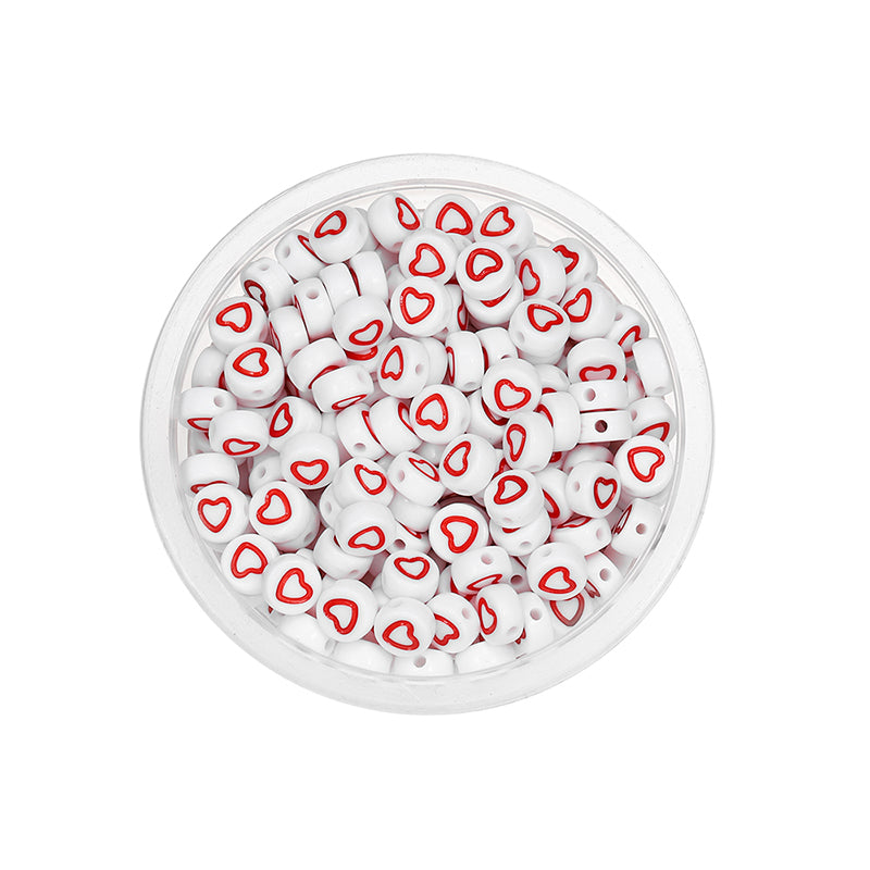 50 kinds Acrylic scattered beads English letters