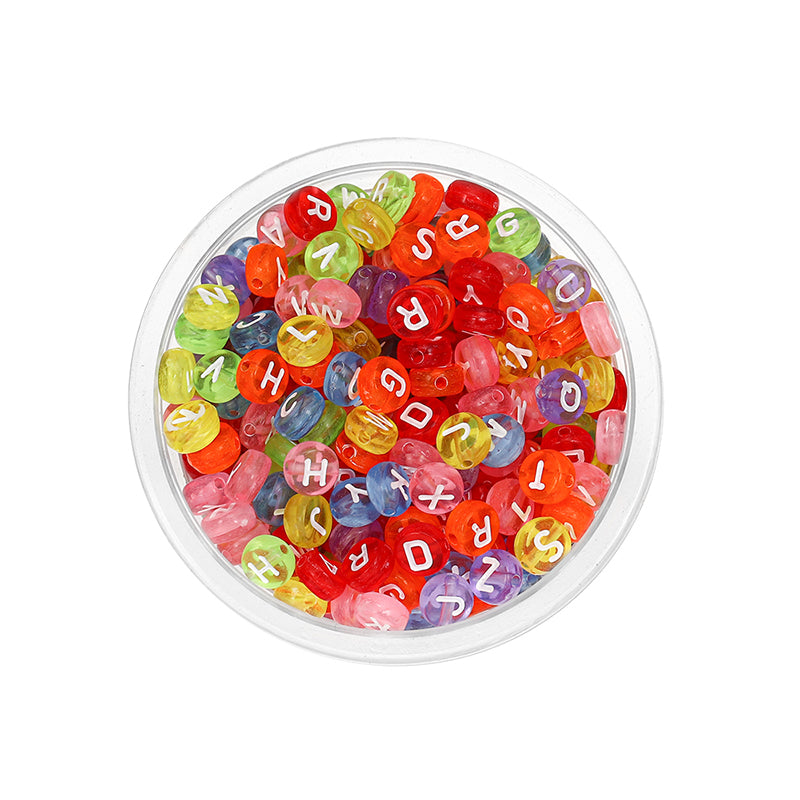 50 kinds Acrylic scattered beads English letters