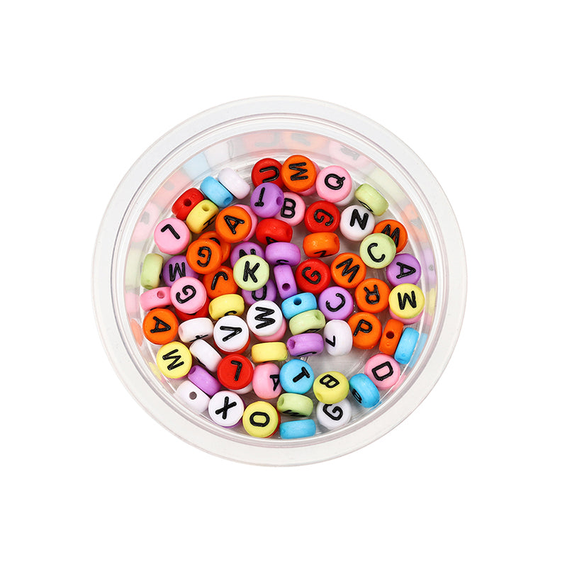 50 kinds Acrylic scattered beads English letters