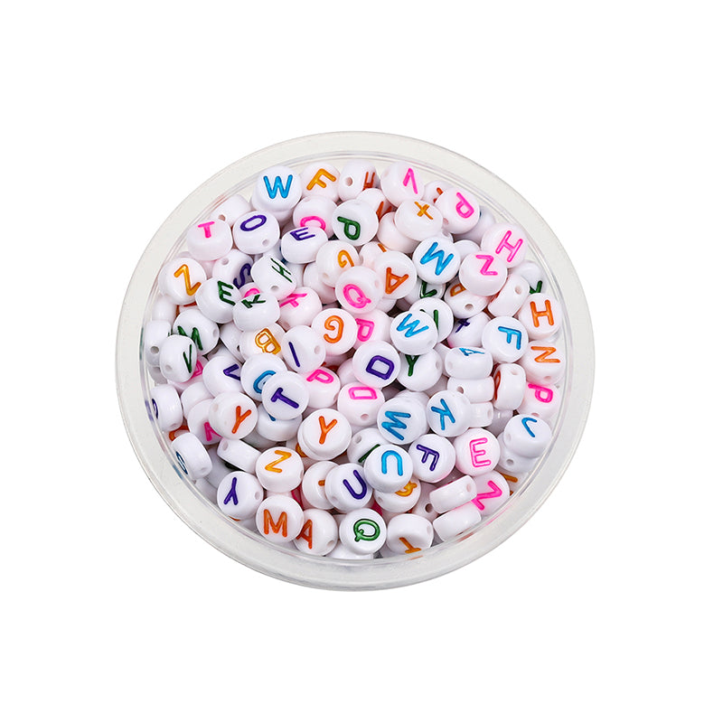 50 kinds Acrylic scattered beads English letters
