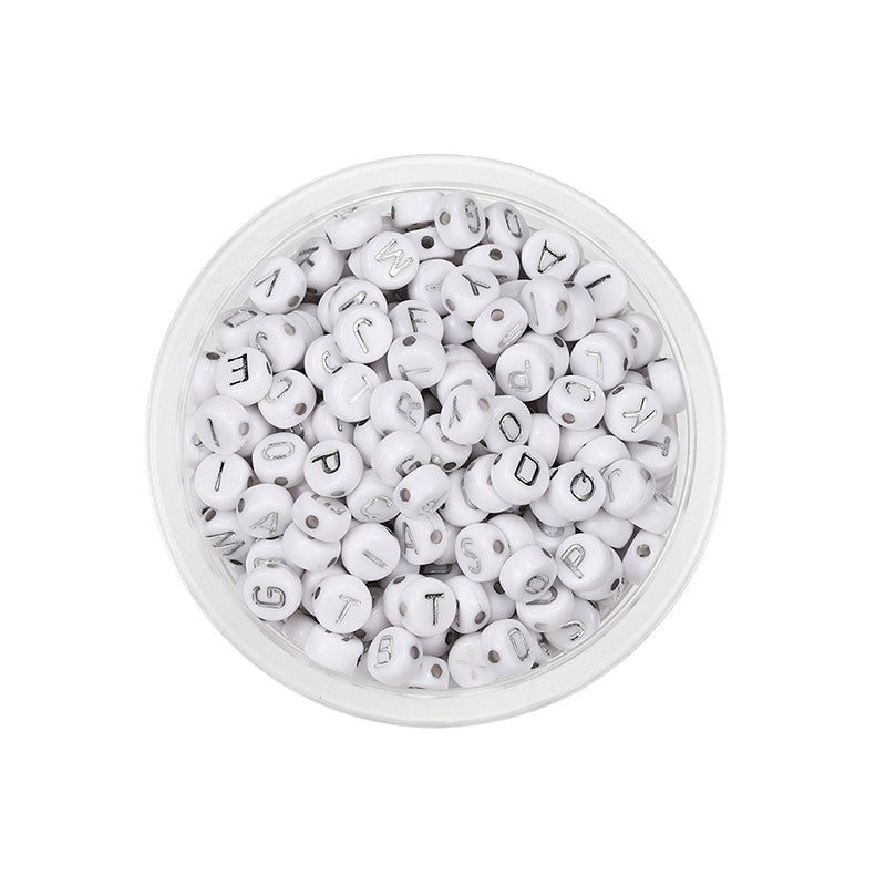 50 kinds Acrylic scattered beads English letters