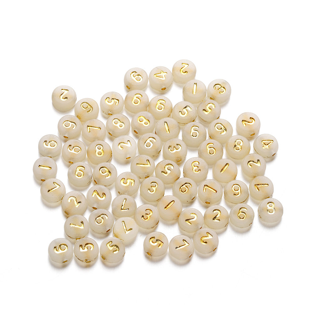 50 kinds Acrylic scattered beads English letters