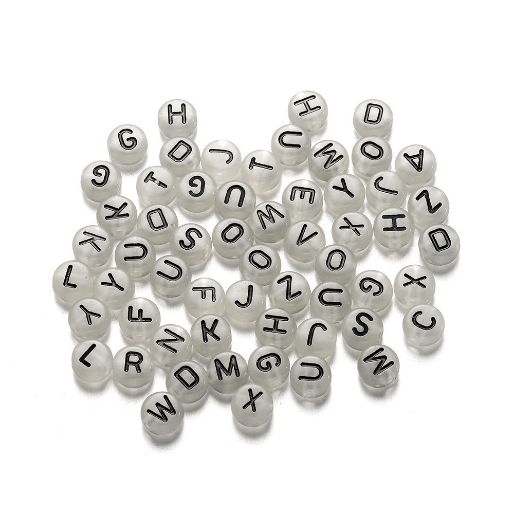 50 kinds Acrylic scattered beads English letters
