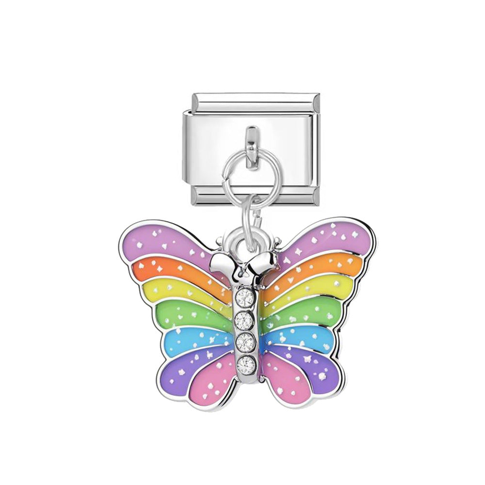 Silvery   butterfly Charms