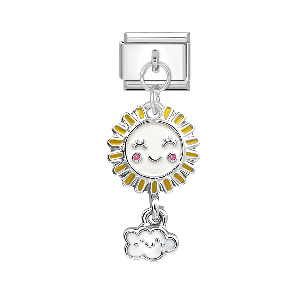 Silvery smile sun and cloud