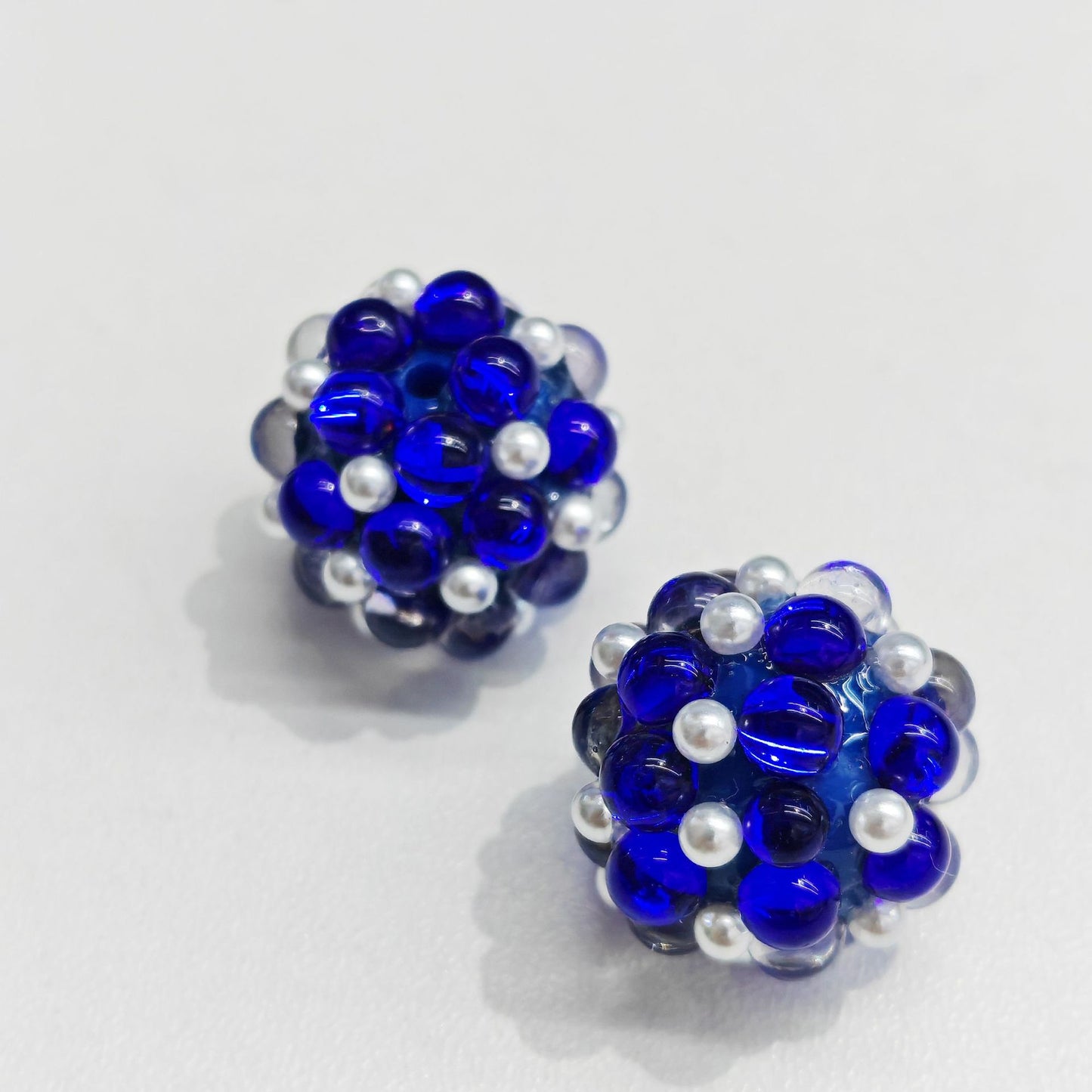 Straight Hole Cat Eye Pearl Flower Ball Beads