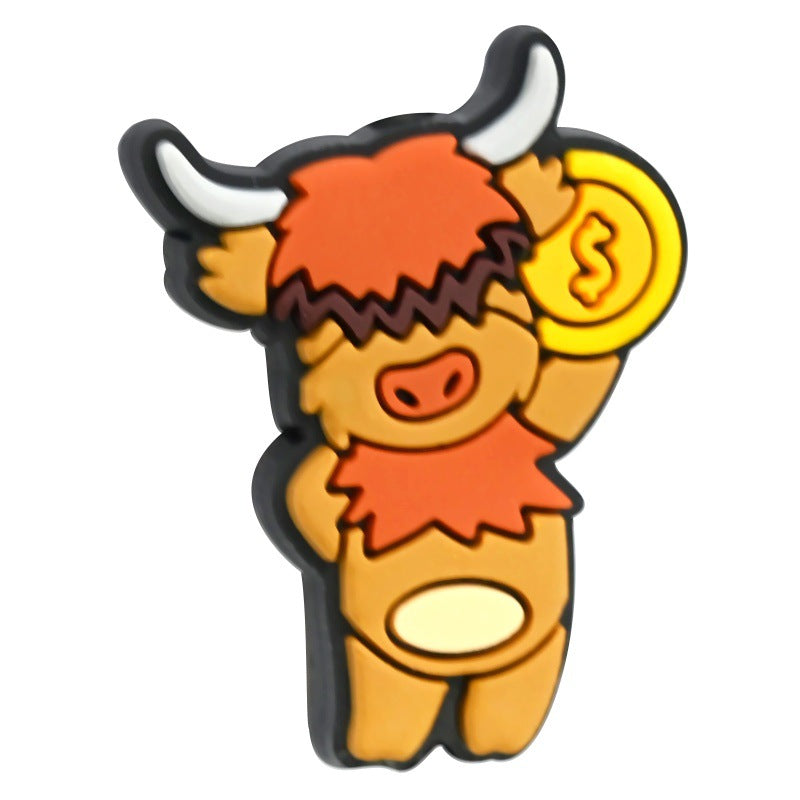 Cartoon Highland Cow Silicone Focus Beads Silicone Focus Beads