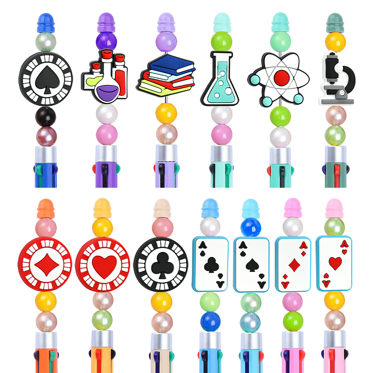 Playing Card Series Silicone Focal Beads