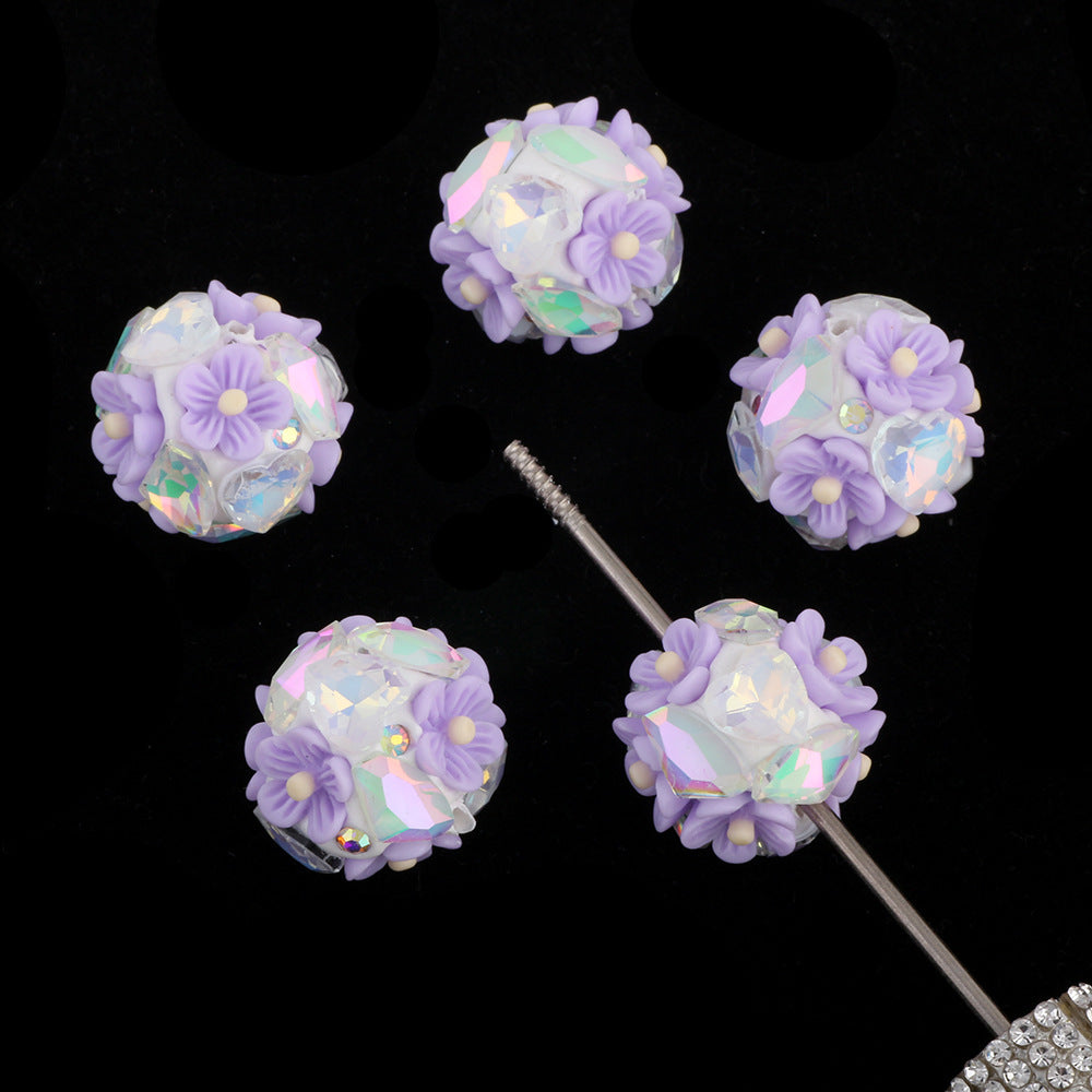 Flower Beads Luminous Zircon Flower Balls