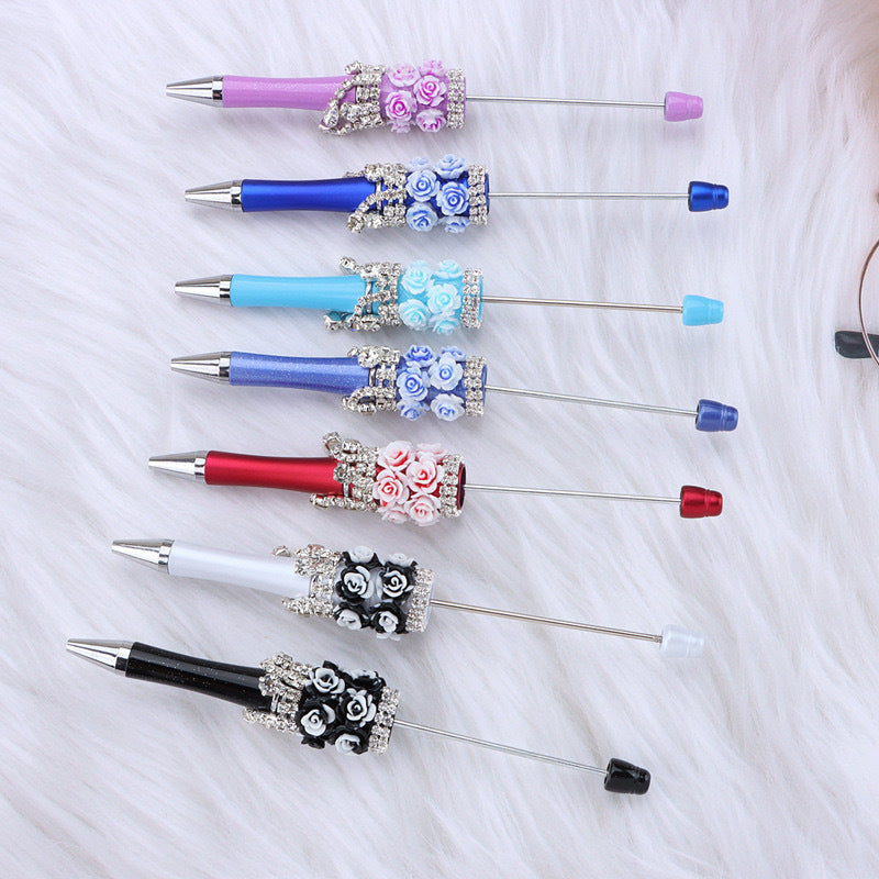 Flower beadable pen