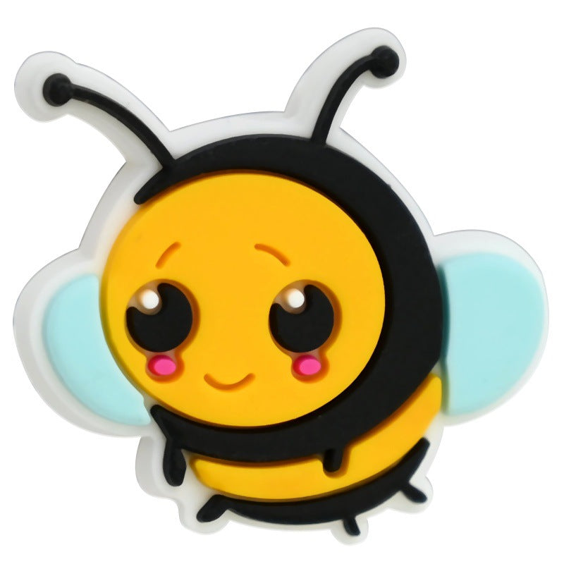 Cute Bee Silicone Focal Beads