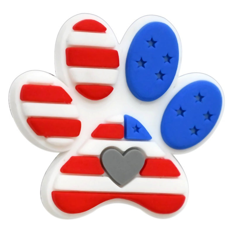 Cartoon Animal Footprint Series Silicone Focus Beads Silicone Focus Beads