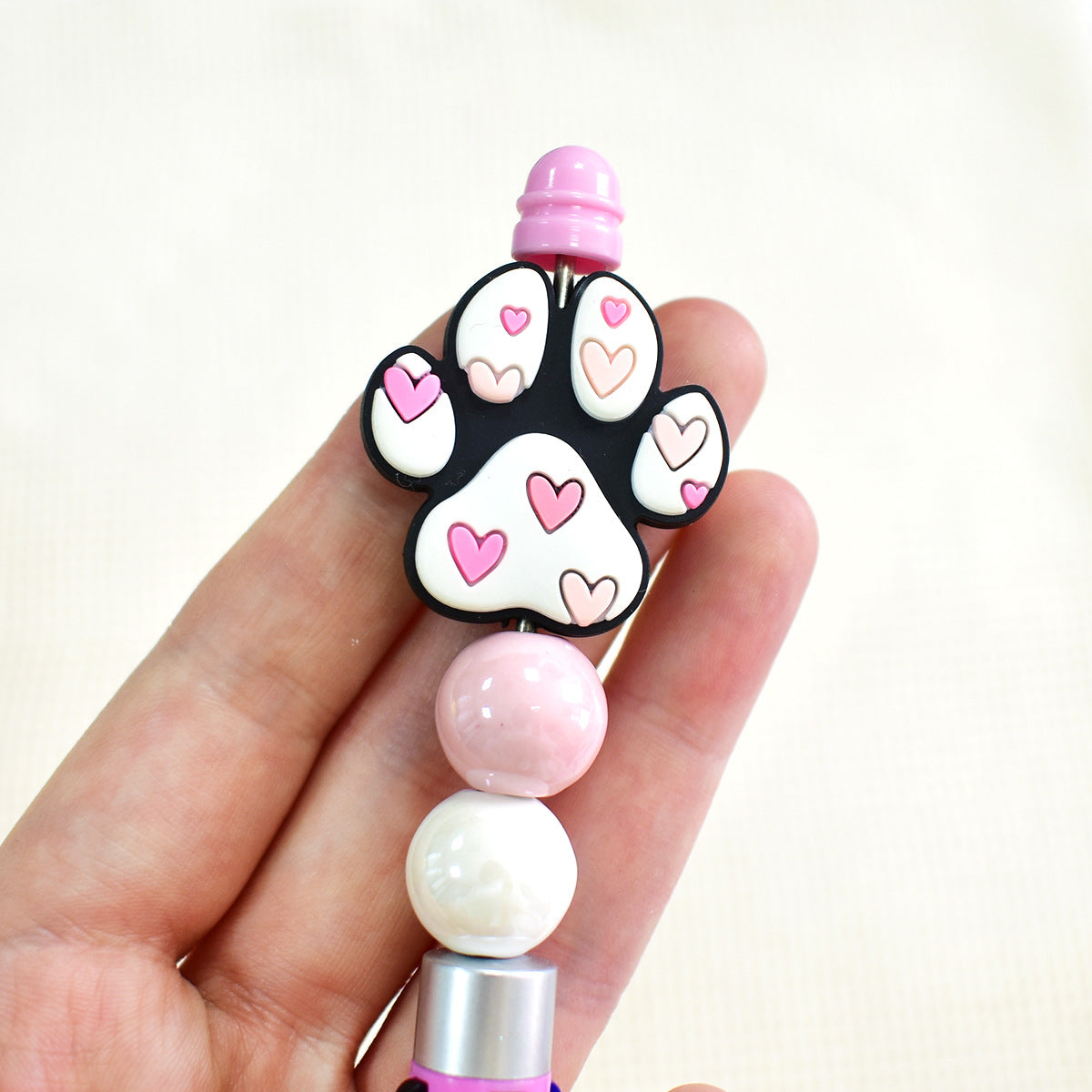 Cartoon Animal Footprint Series Silicone Focus Beads Silicone Focus Beads