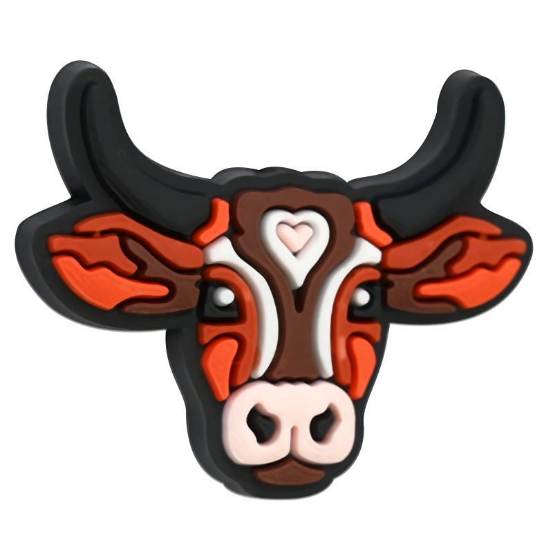 Cartoon Cowboy Series Silicone Focal Beads