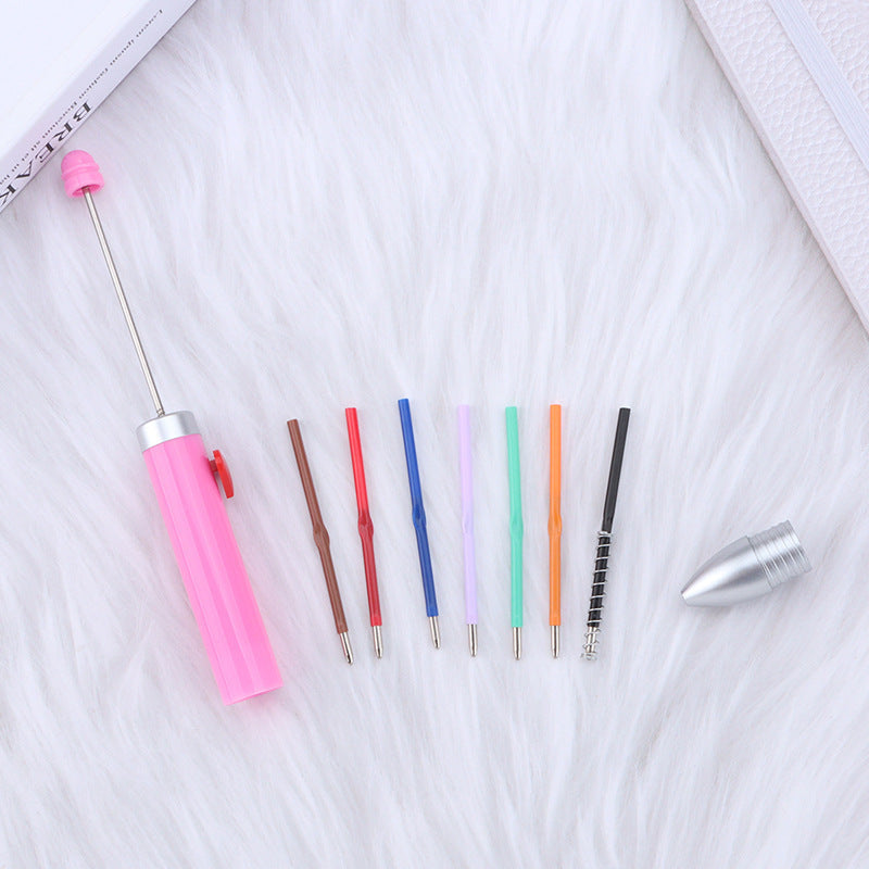 Heart-shaped Seven-color Beaded Pen