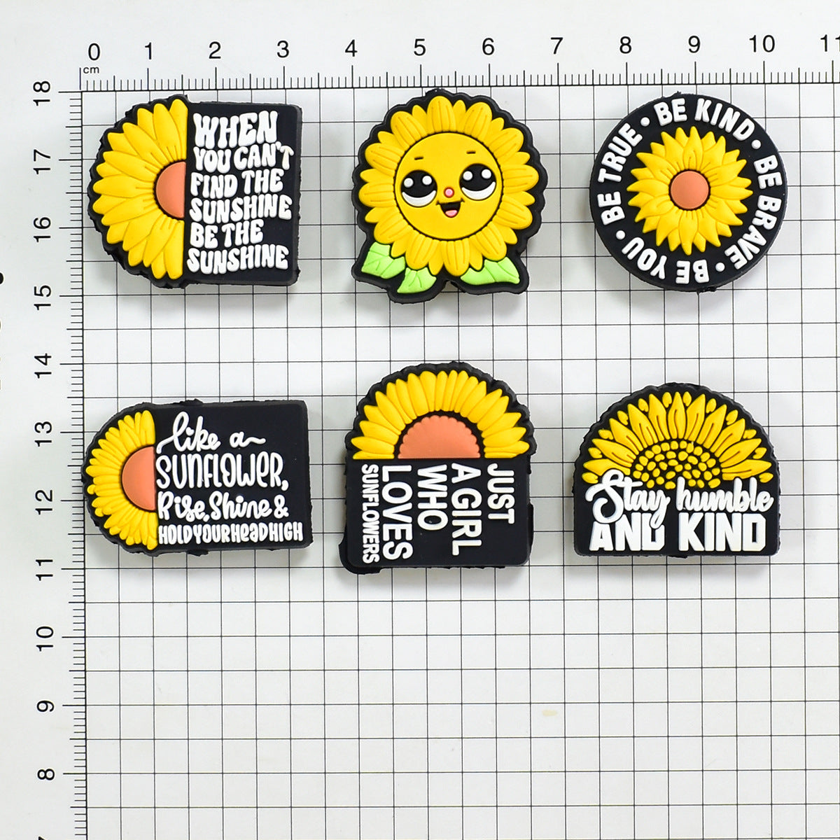 Sunflower Flower Patch Silicone Focus Beads Silicone Focus Beads