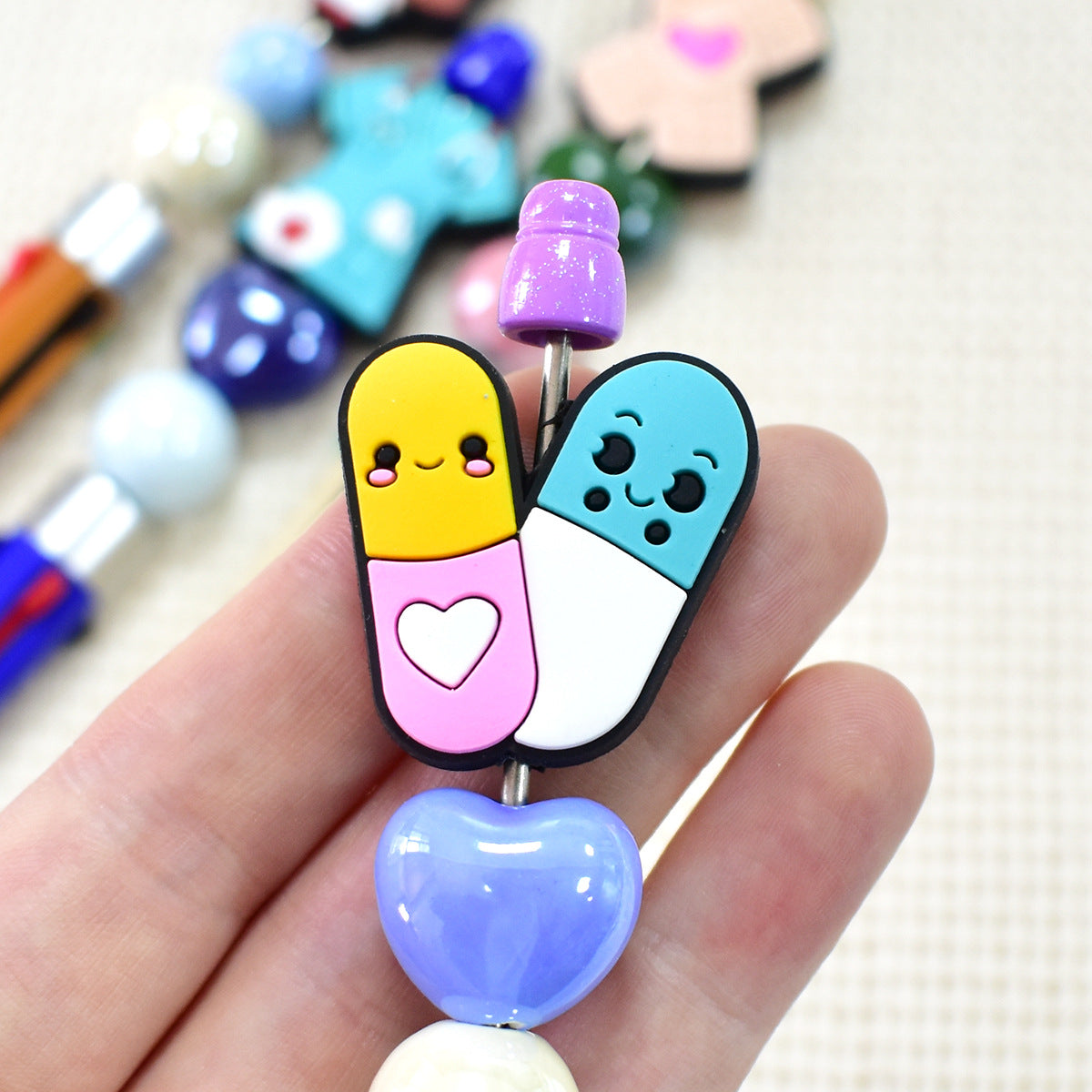 Cartoon Doctor Nurse Series Silicone Focus Beads Silicone Focus Beads