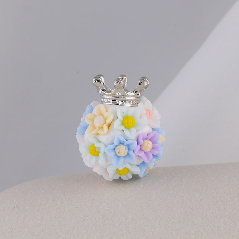 Flower Beads Nepal Crown Flower Straight Hole Beads