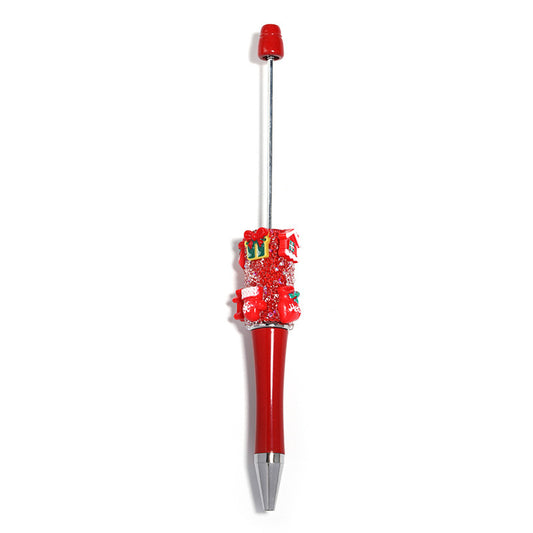 Christmas Flower Stringed Pearls Pen