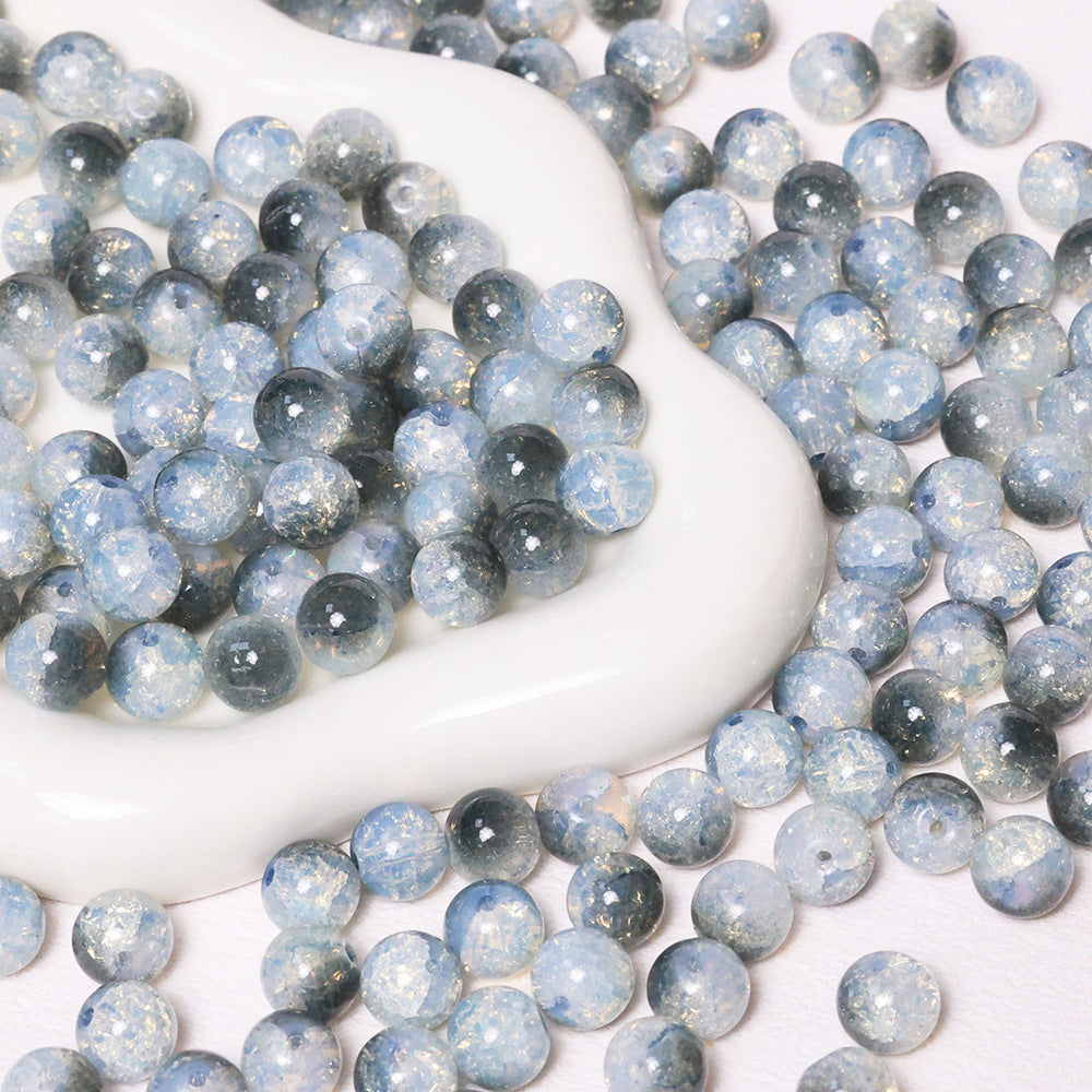 10mm Crackle Beads Jade  Glass Beads