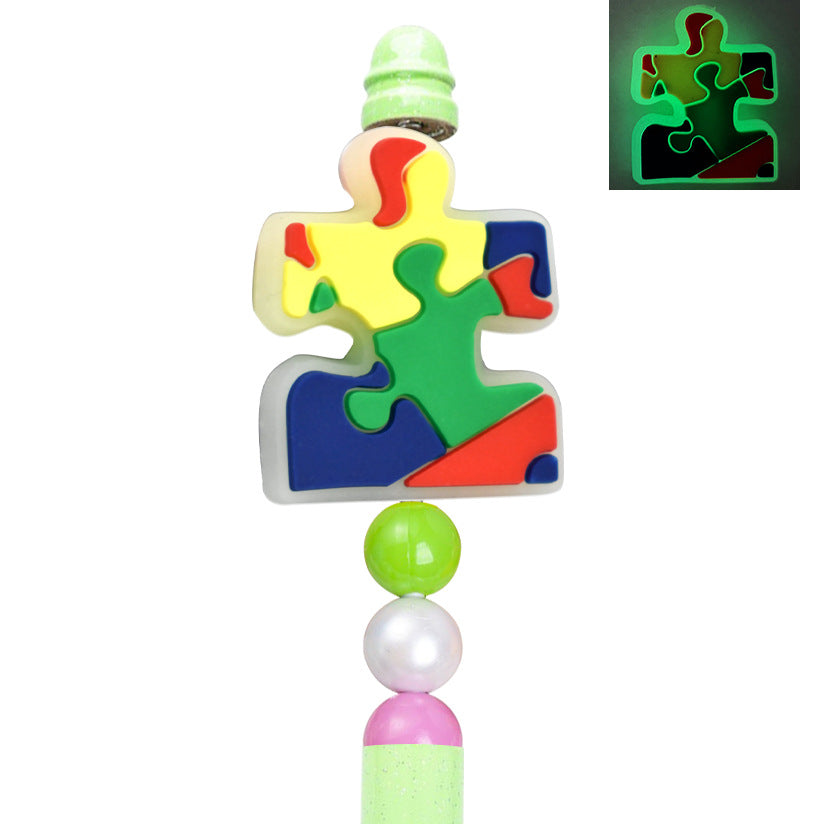 Fluorescent Autism Theme Series Silicone Focus Beads Silicone Focus Beads
