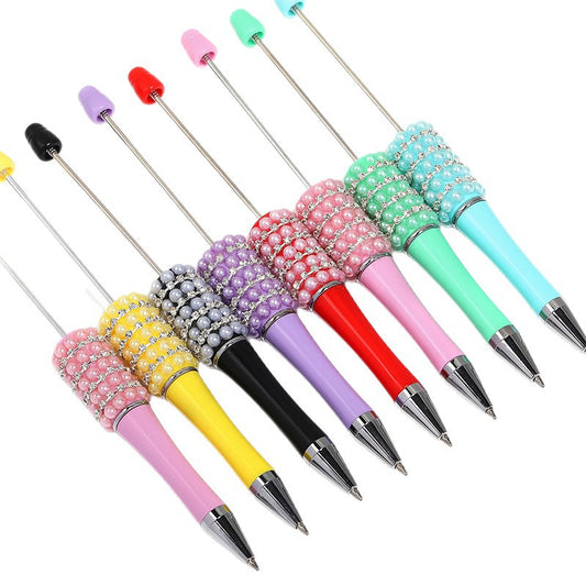 UV Plating Beaded Pen Solid Color Gradient Ballpoint Pen