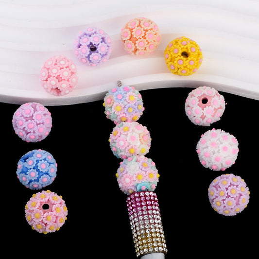 2CM Sunflower Ball Soft Clay Beads