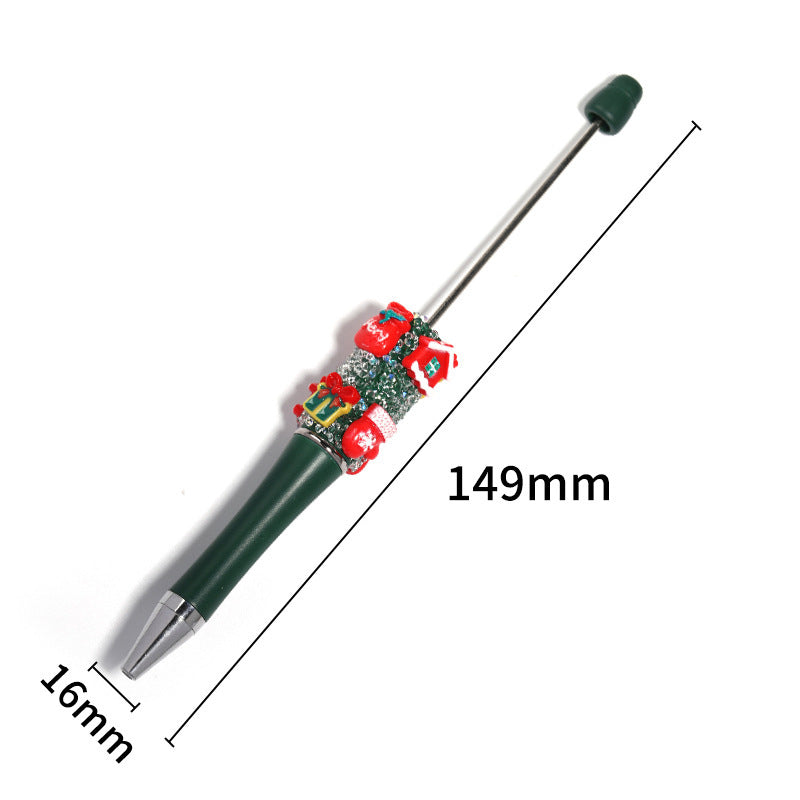 Christmas Flower Stringed Pearls Pen
