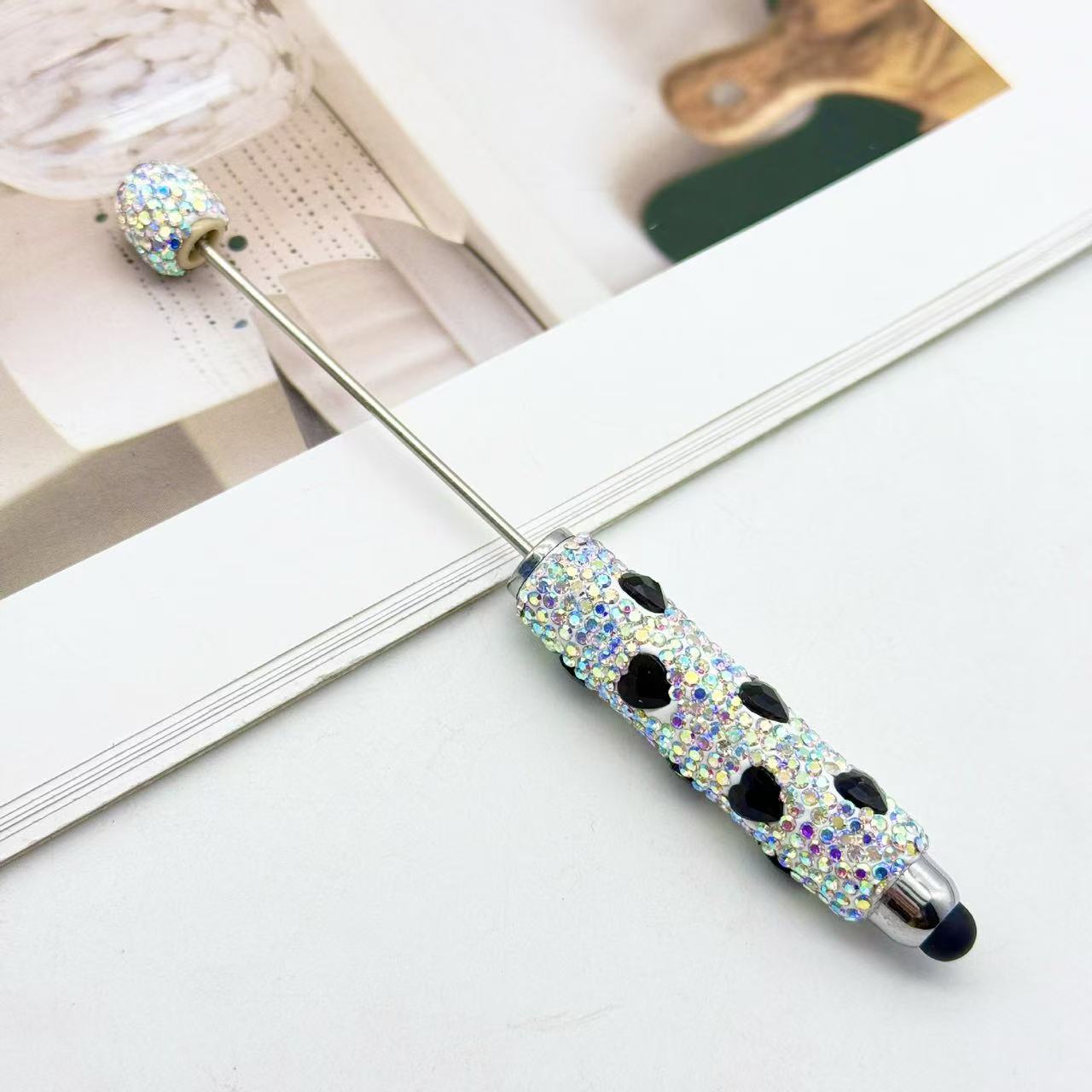 Heart Touch Screen Full Diamond Beaded Pen