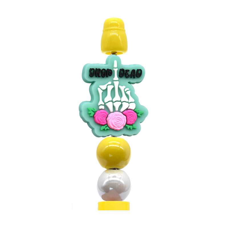 Cute cartoon silicone focal beads