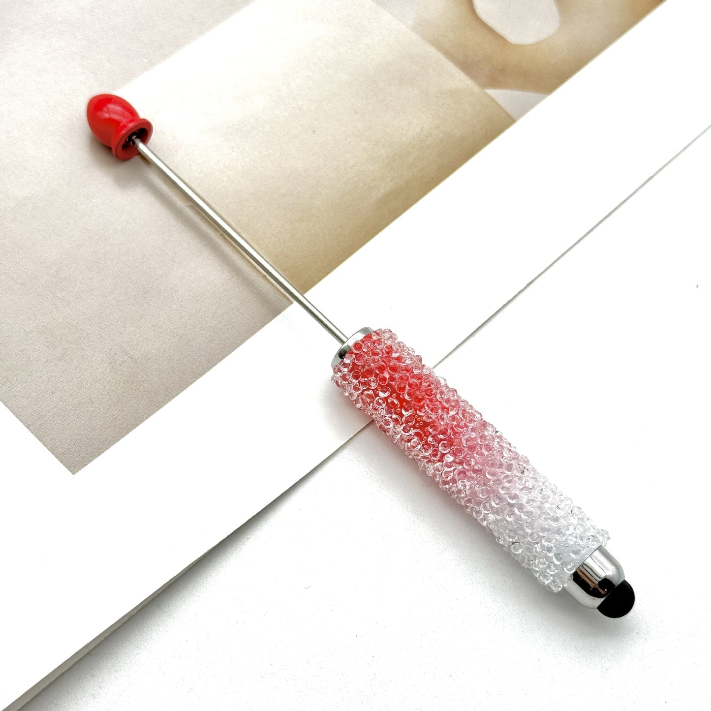 Resin Gypsophila Touch Screen Beaded Pen