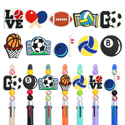 Cartoon Sports Series Silicone Focus Beads