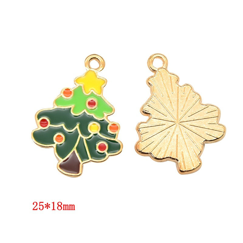 10 Pcs Christmas Series Alloy Hanging Ornaments