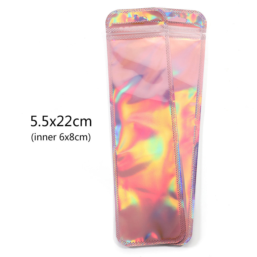 100 Pcs Resealable Large Ziplock Bags for Beadable Pens, Rose Pink Color with UV Finish