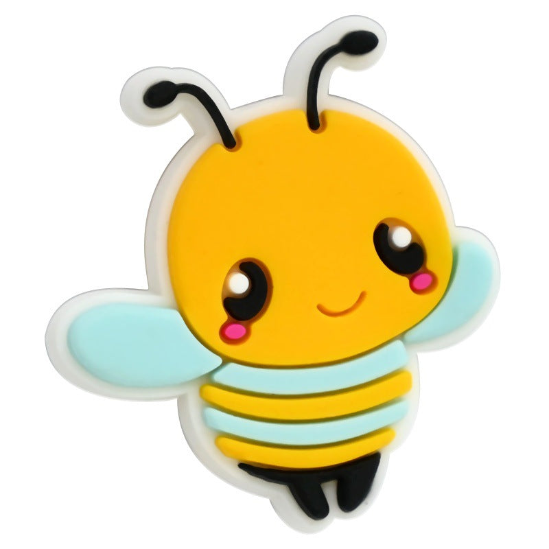 Cute Bee Silicone Focal Beads