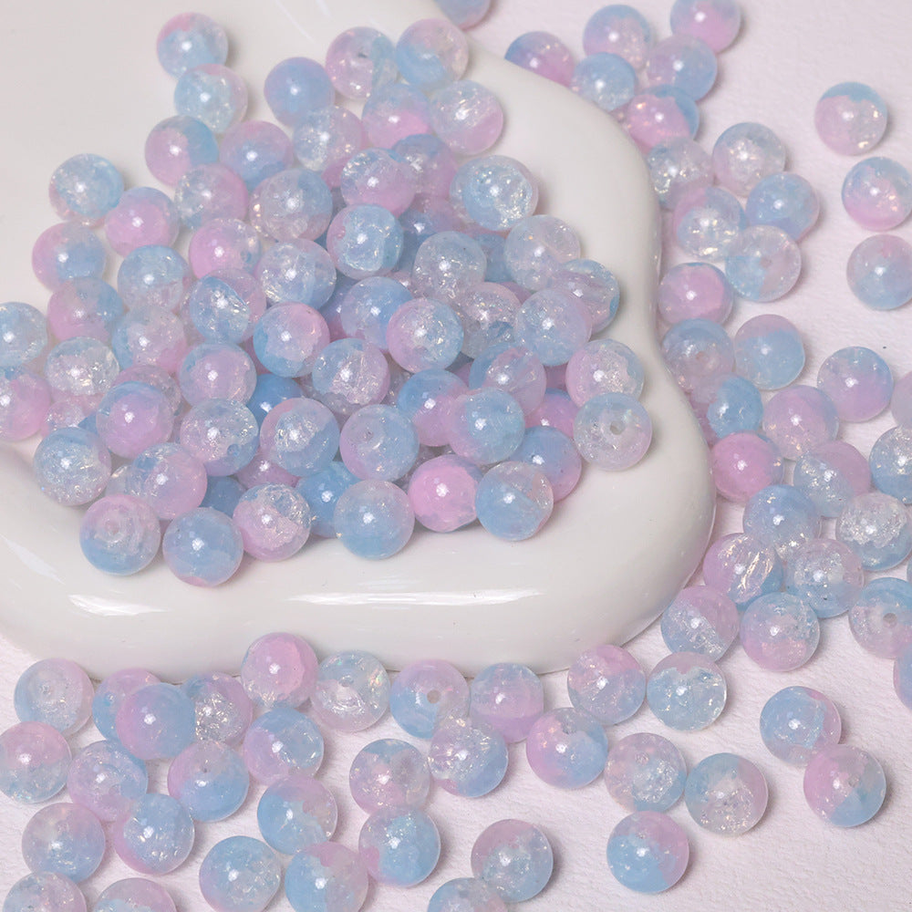 10mm Crackle Beads Jade  Glass Beads