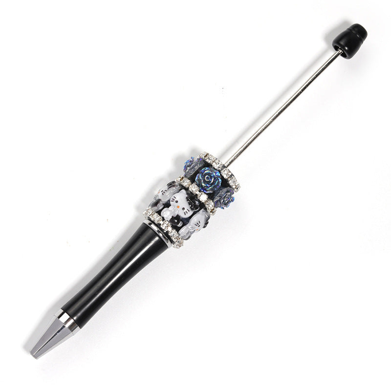 Cartoon Stress Relief Flower Beaded Pen