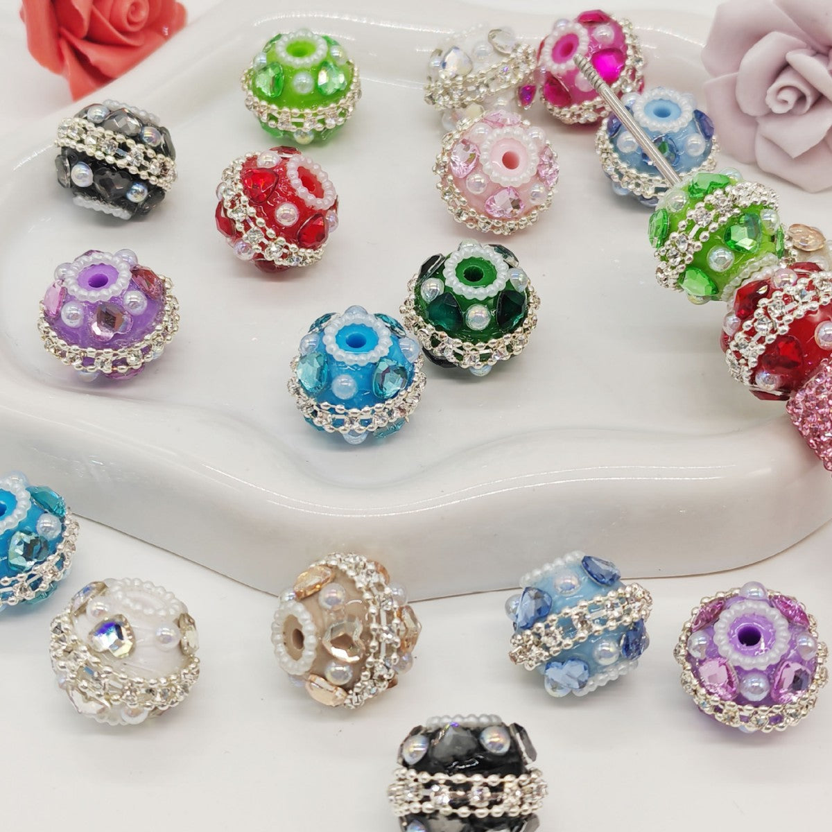 Acrylic Chain Fancy Beads