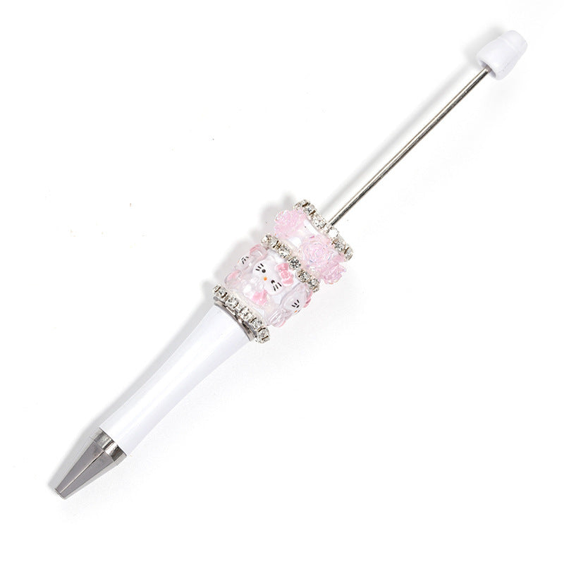 Cartoon Stress Relief Flower Beaded Pen