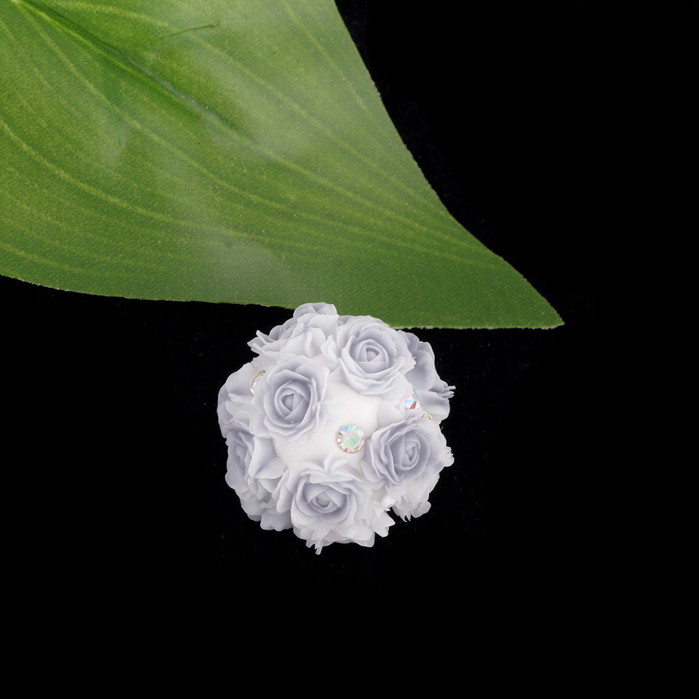 Artificial Rose Flower Cluster Ball Drill Ball