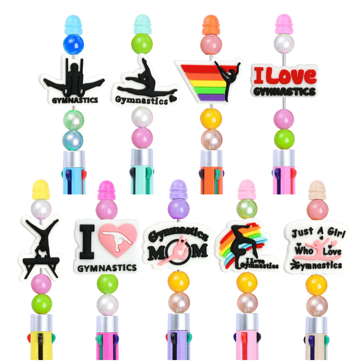Gymnastics Series Silicone Focal Beads