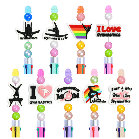 Gymnastics Series Silicone Focal Beads