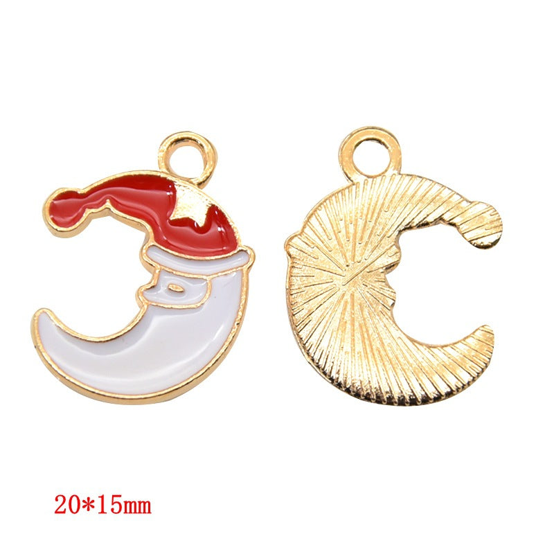 10 Pcs Christmas Series Alloy Hanging Ornaments