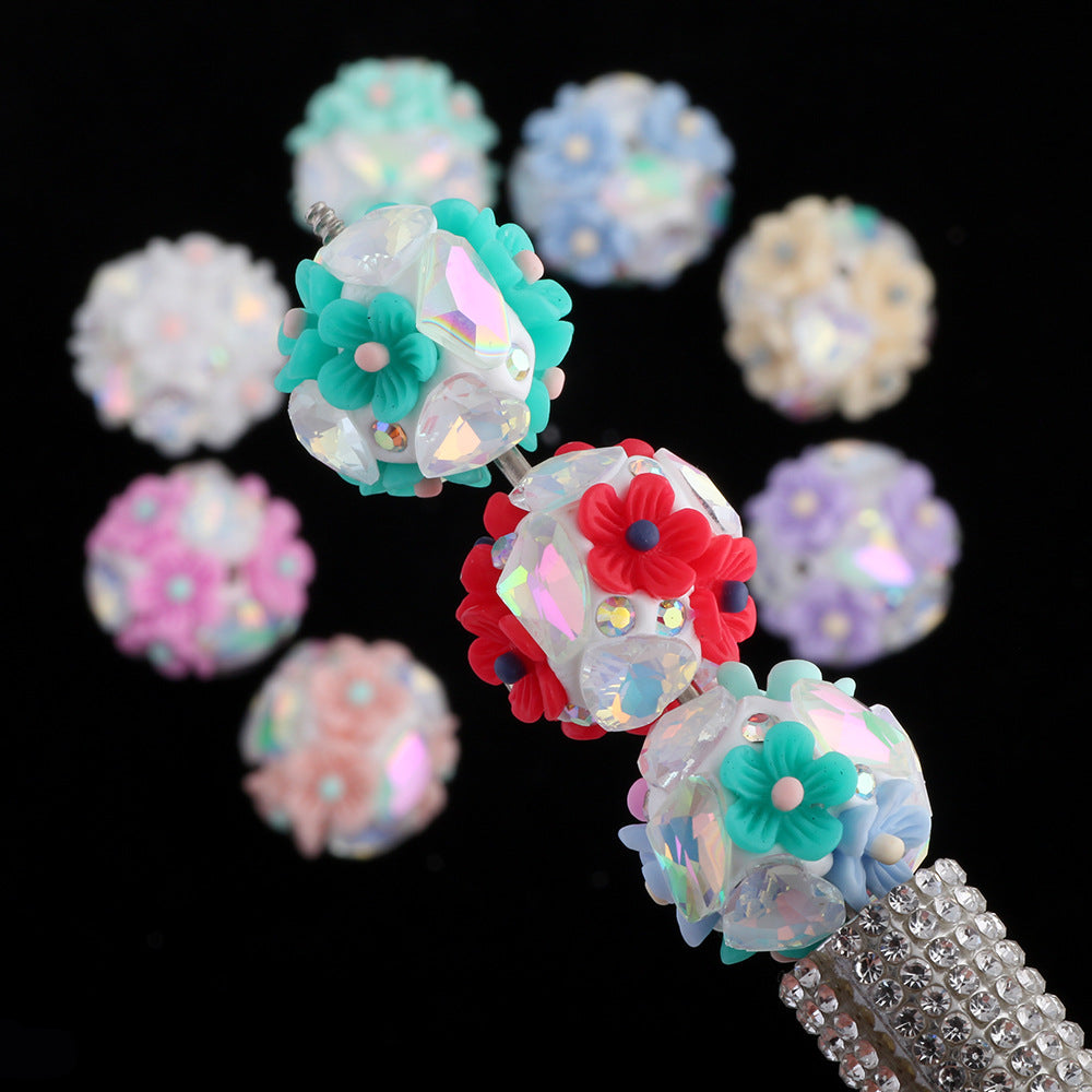 Flower Beads Luminous Zircon Flower Balls